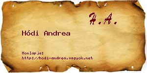 Hódi Andrea névjegykártya