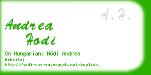 andrea hodi business card