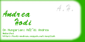 andrea hodi business card